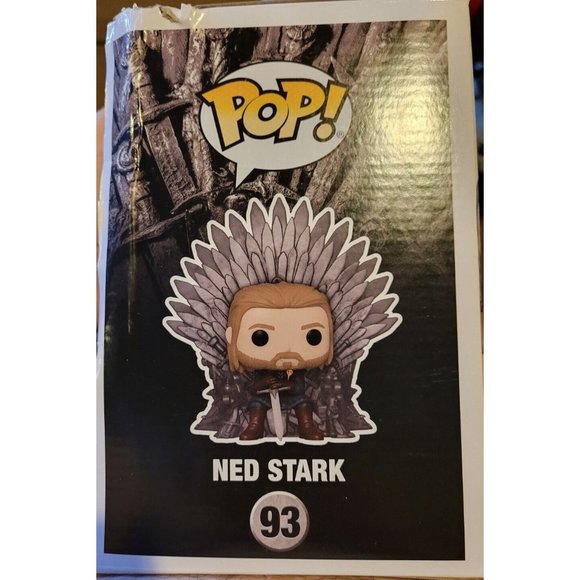 FUNKO POP! Deluxe Game of Thrones Ned Stark on Throne Vinyl Figure #93 BoxDamage - Picture 2 of 4